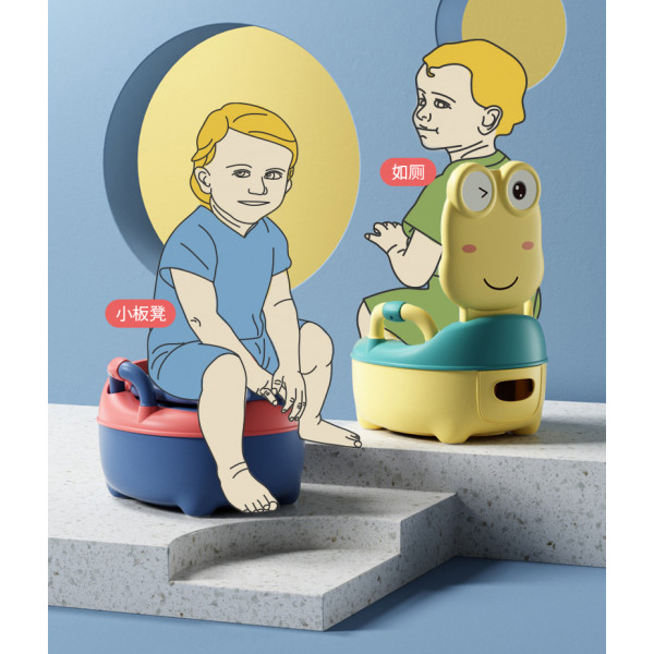 Детский горшок с Мягким сидением  Hogoobaby Жабка Синий