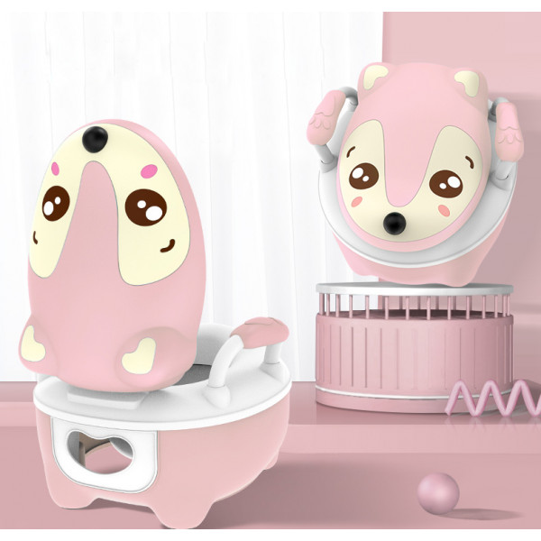 Горшок для девочек с мягким сиденьем Hogoobaby Розовый Мышонок