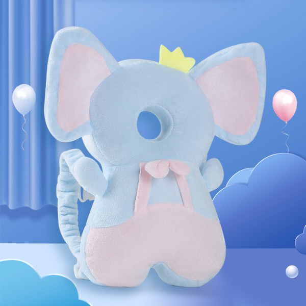 Подушка-рюкзак для защиты головы и спины малыша JJ OVCE Blue-pink