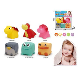 Резиновые игрушки - пищалки  в виде животных Bath Toys