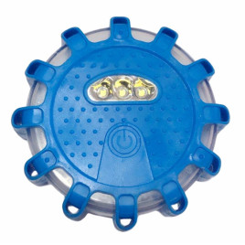 Автомобильный аварийный фонарик 3xAAA IP65 9SMD+3SMD UKC Синий