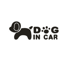 Наклейка в авто Dog in car 3M DS512247 19 х 7 см Черный