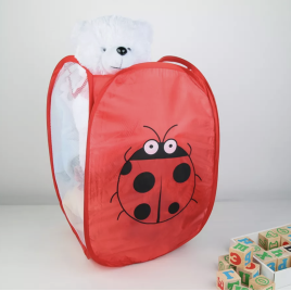 Корзина для игрушек UKC Baby Play 30х47 см Божья Коровка Красный