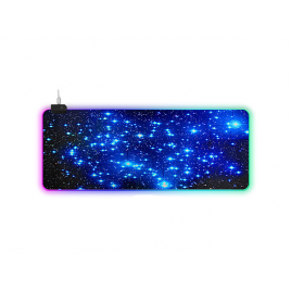 Игровая поверхность для компьютерной мыши и клавиатуры RGB с подсветкой UKC коврик на стол нескользящий 80х30 см G-611
