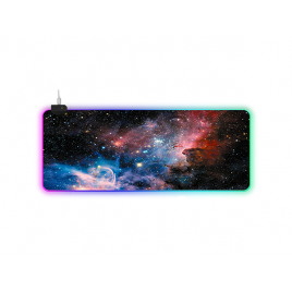 Игровая поверхность для компьютерной мыши и клавиатуры RGB с подсветкой UKC коврик на стол нескользящий 80х30 см G-612
