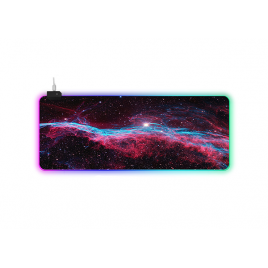 Игровая поверхность для компьютерной мыши и клавиатуры RGB с подсветкой UKC коврик на стол нескользящий 80х30 см G-615