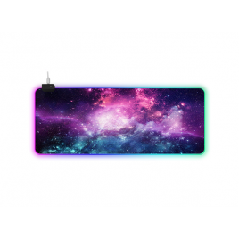 Игровая поверхность для компьютерной мыши и клавиатуры RGB с подсветкой UKC коврик на стол нескользящий 80х30 см G-617