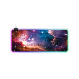 Игровая поверхность для компьютерной мыши и клавиатуры RGB с подсветкой UKC коврик на стол нескользящий 80х30 см G-618