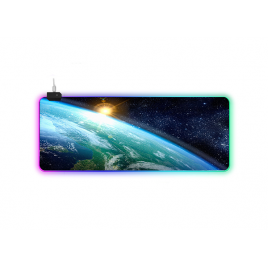 Игровая поверхность для компьютерной мыши и клавиатуры RGB с подсветкой UKC коврик на стол нескользящий 80х30 см G-620