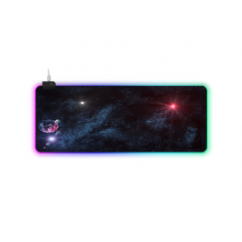 Игровая поверхность для компьютерной мыши и клавиатуры RGB с подсветкой UKC коврик на стол нескользящий 80х30 см G-636