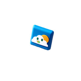 Антиударная накладка на стену Белый тучка Little bean FZJD6 Голубой