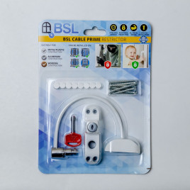 Замок безопасности с ключом BSL Cable Prime BSLCP1 Белый