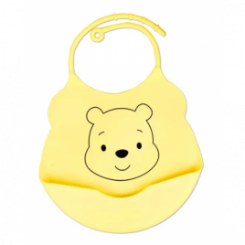 Силиконовый слюнявчик с карманом Kiddy Винни Пух Желтый 02102